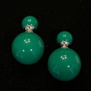 Tribal Style Earrings in Green Onyx